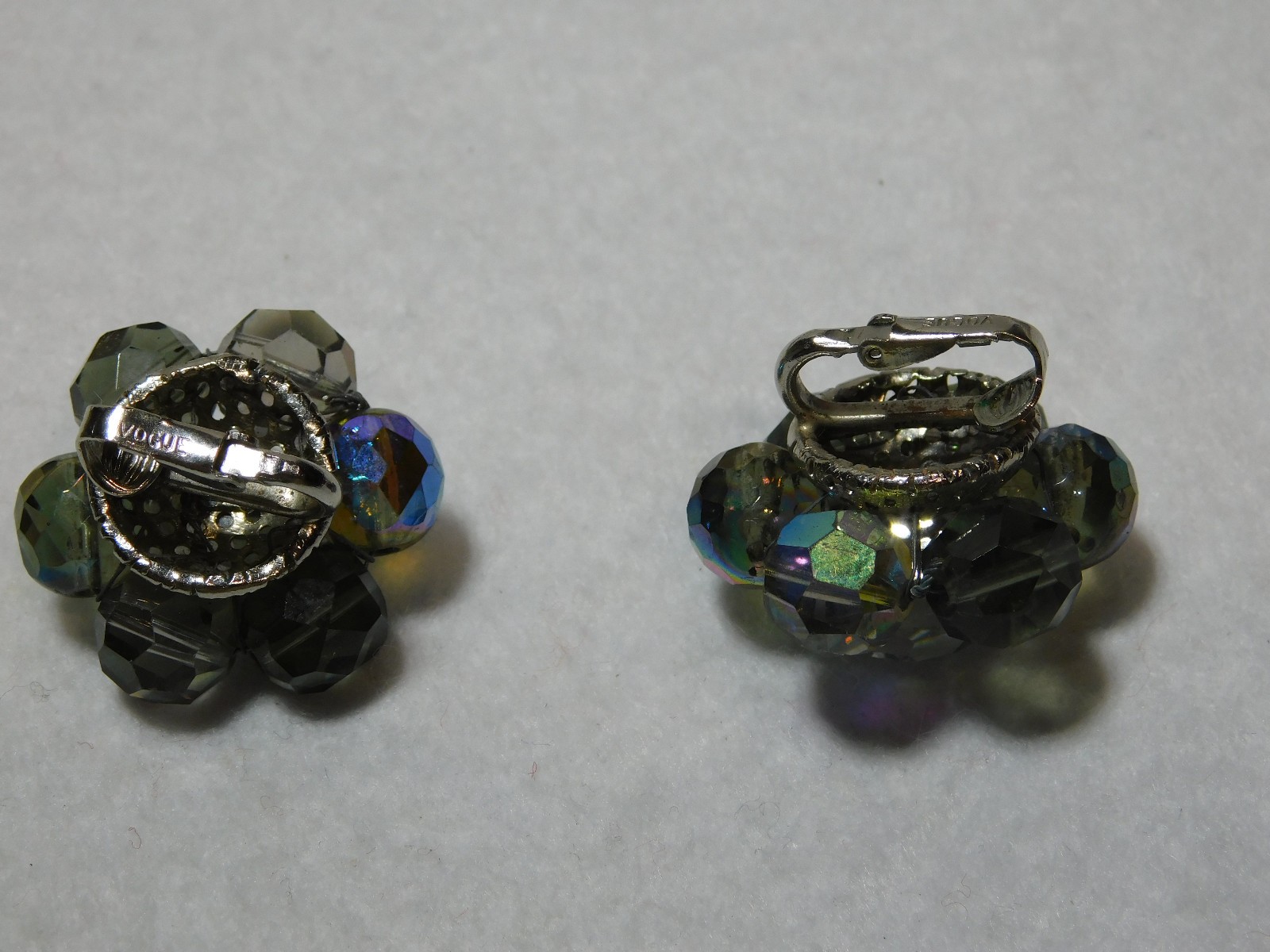 Pair of Vogue Flower Design Clasp On Earrings from An Estate Auction