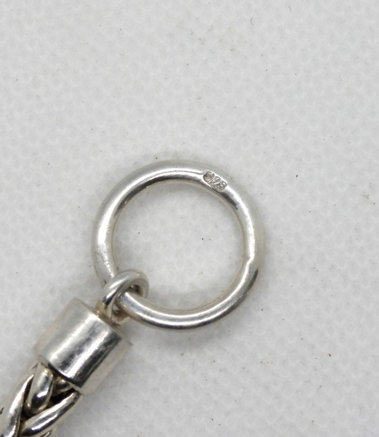 Vintage Sterling Silver 925 Wheat Chain Bracelet Toggle Clasp 7.5″ Spiga Women
