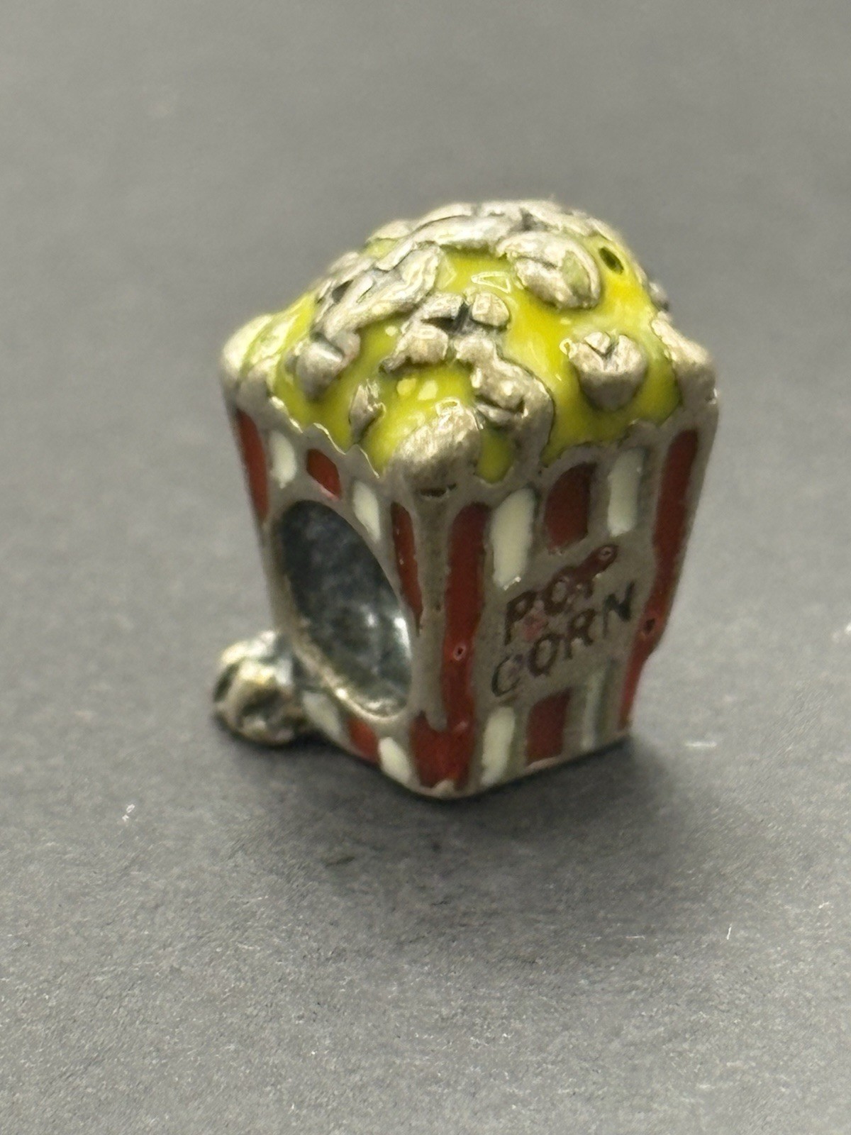 Vintage Sterling Silver European Popcorn Charm 925 F24