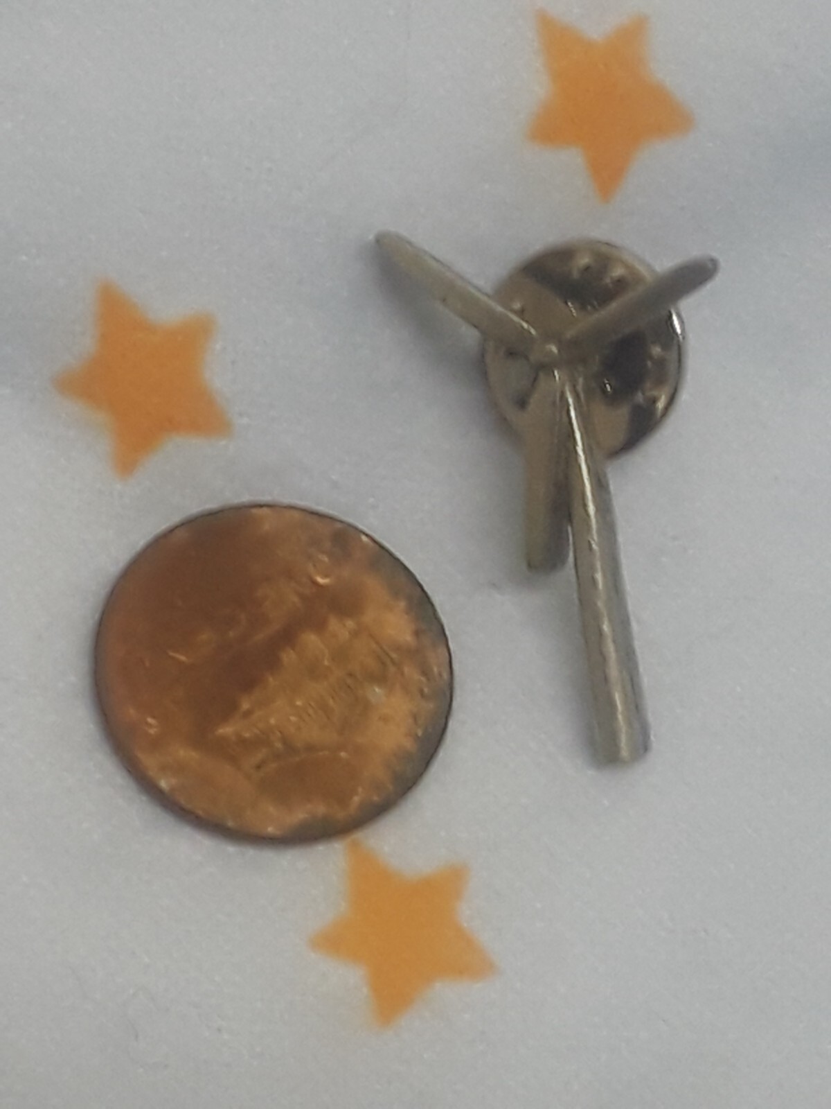 Vintage Windmill Silver Toned Signed Clift Lapel Pin