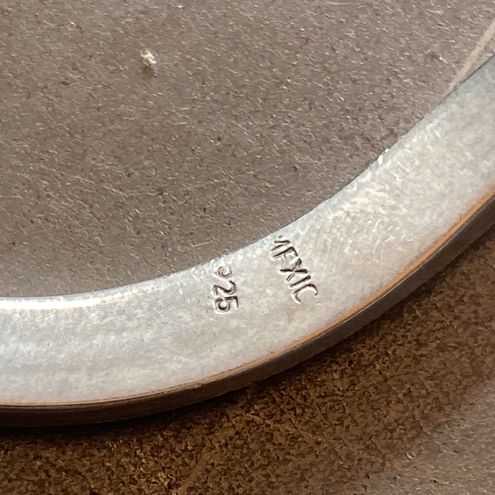 Vintage Mexico Wave Bangle Bracelet 925 Sterling Silver