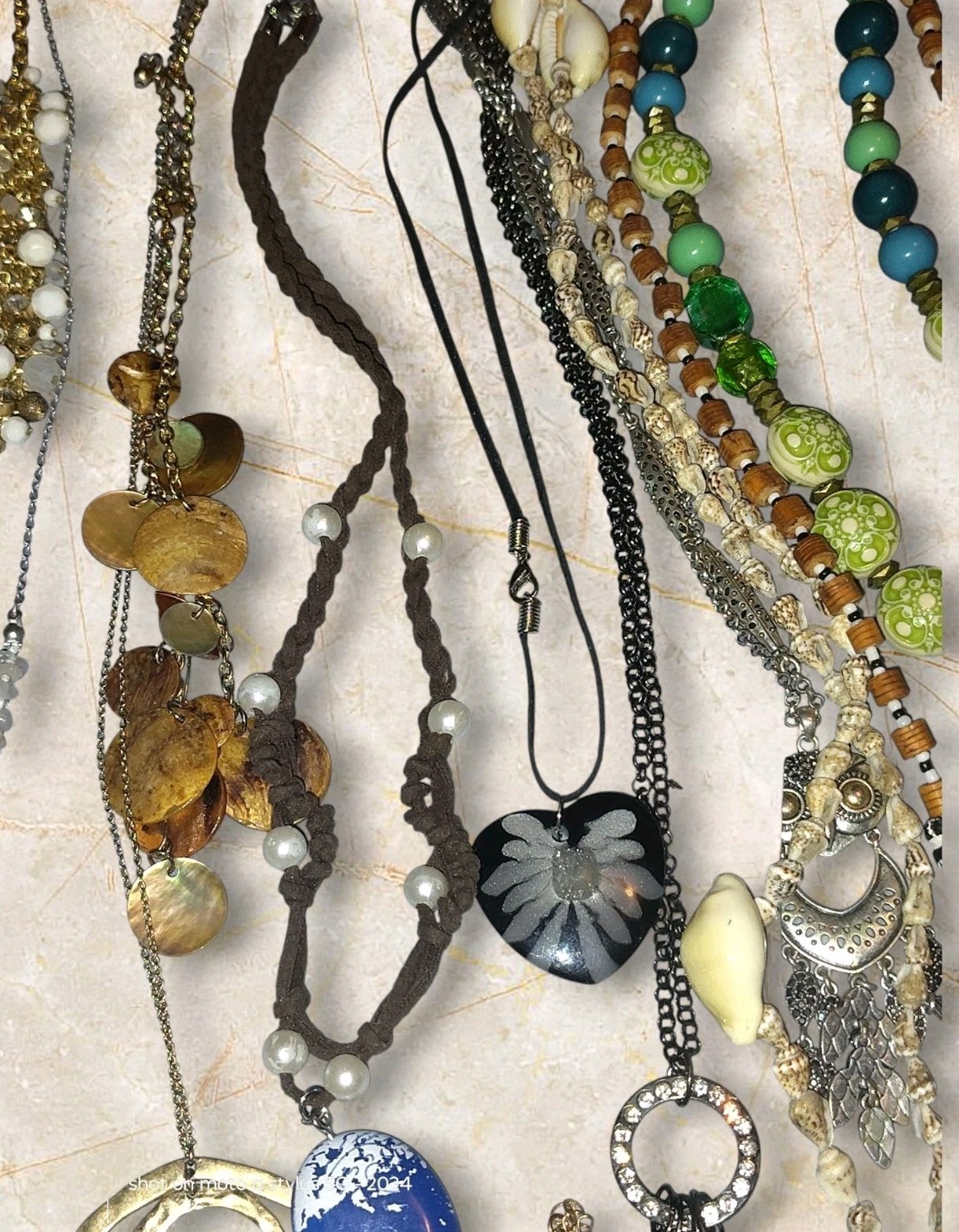 55 Pc Mixed Costume Jewelry Lot Necklaces Bracelets Signed Trifari AE Gwen Boho