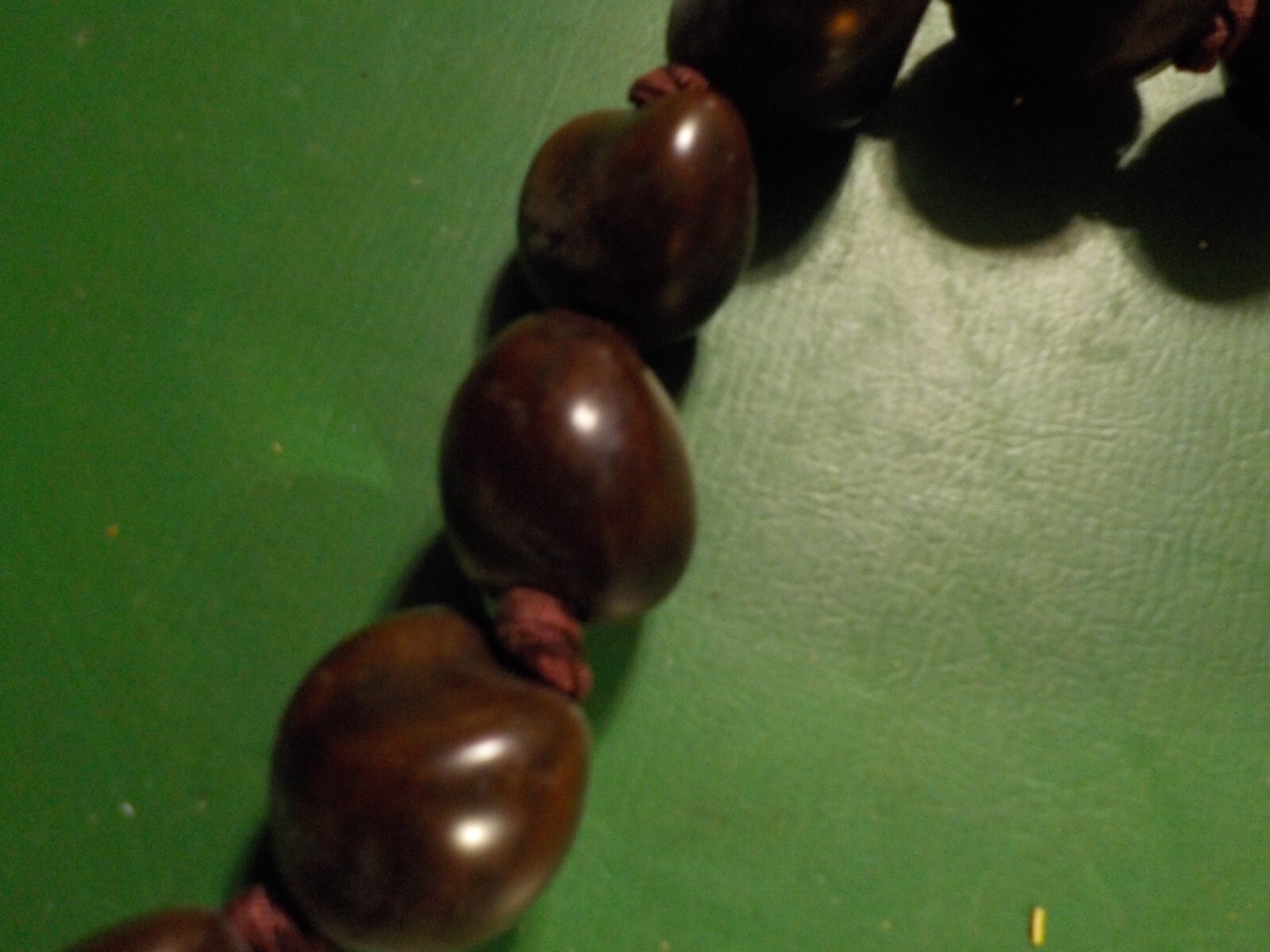 Vintage Large Brown Beaded Necklace 16-19 inch Chunky (KM#4 B27)