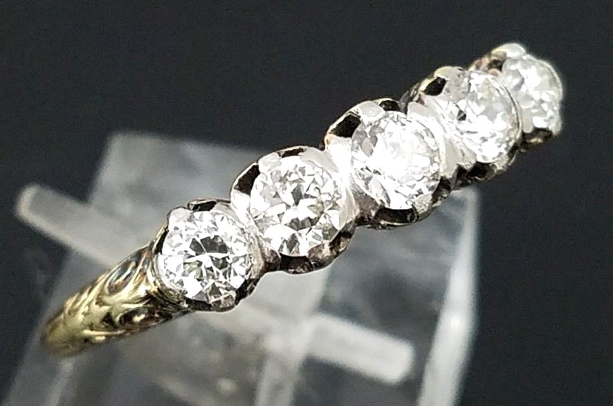 Art Deco Era 14 Karat Yellow Gold 1.00 CTW Diamond Band By Weinman Brothers
