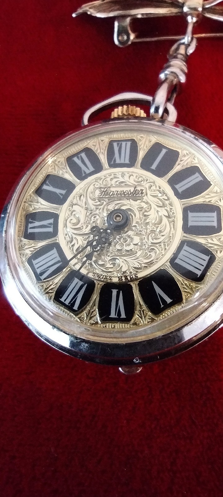 VTG Harvester Swiss-Made 1jewel Pendant Ladies Watch Manual Wind. Works!