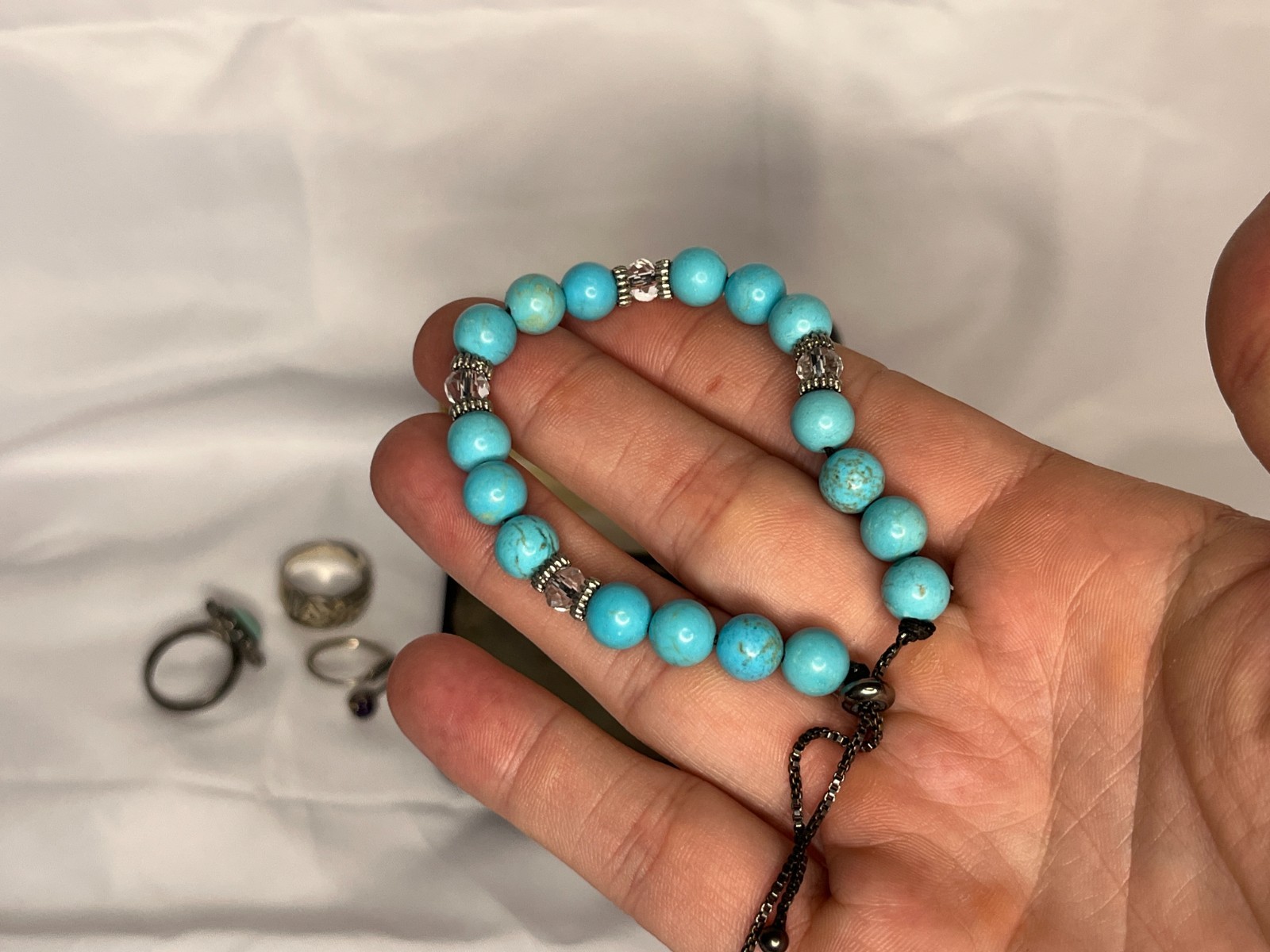 Jewelry Lot – Three Rings and Bracelet