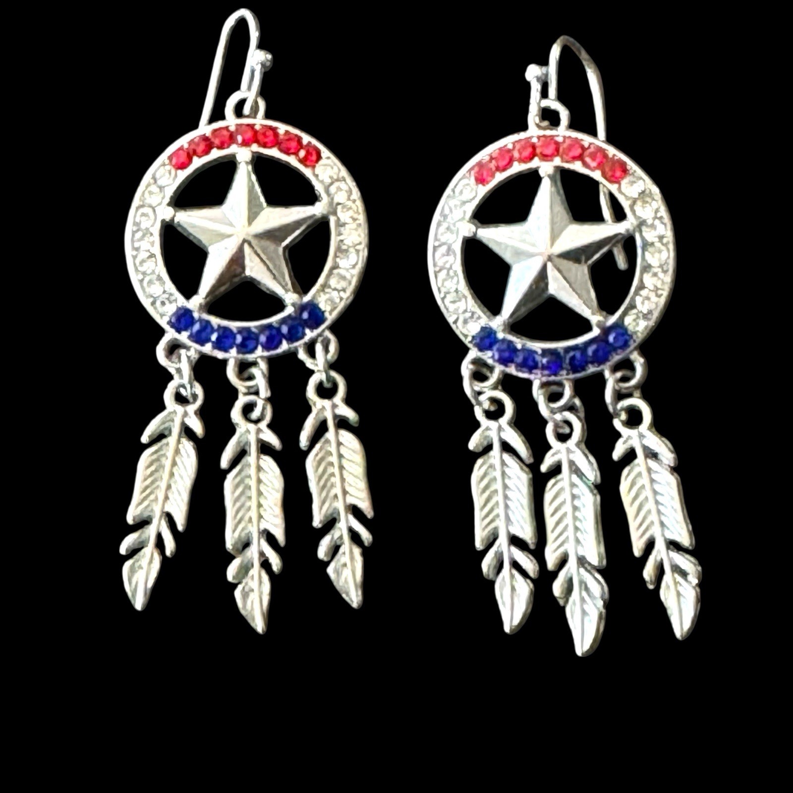 Y2K Dream Catcher Earrings Vtg 90s 2000s Festival Boho Southwestern Feather