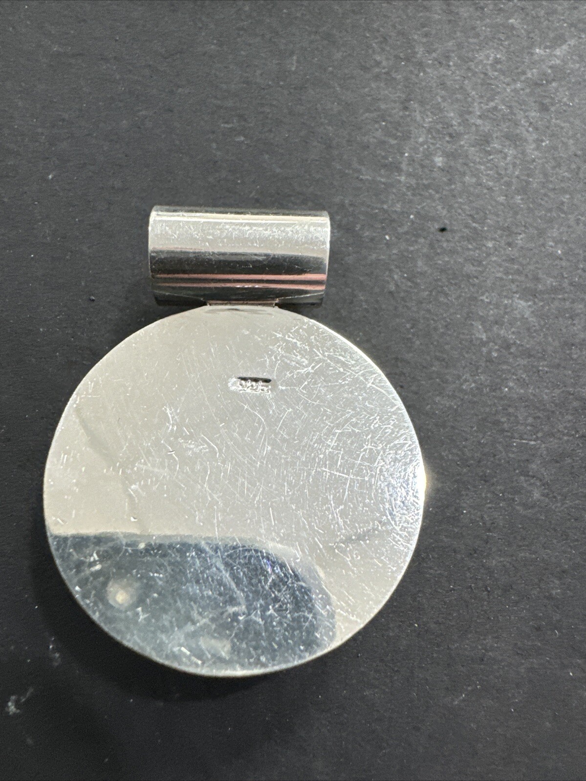Sterling Silver 925 Multi stone Inlay Pendant 23.5 Grams Free Shipping