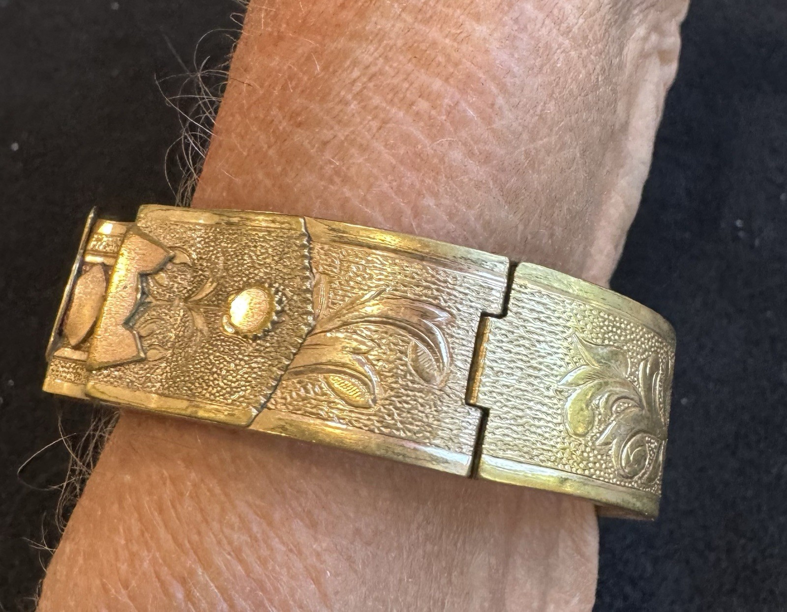Antique Victorian Rose Gold Filled Buckle Bracelet