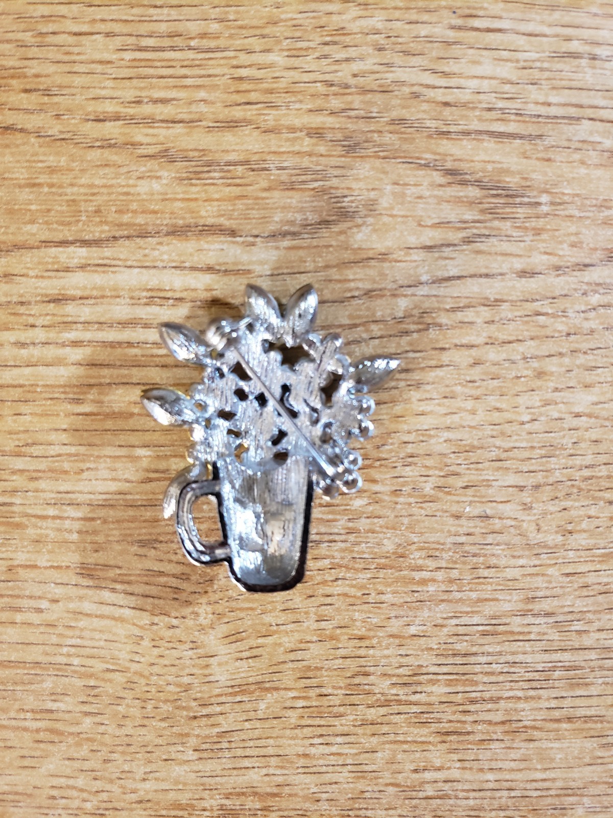 Vintage Rhinestone Floral Brooch Bouquet Design