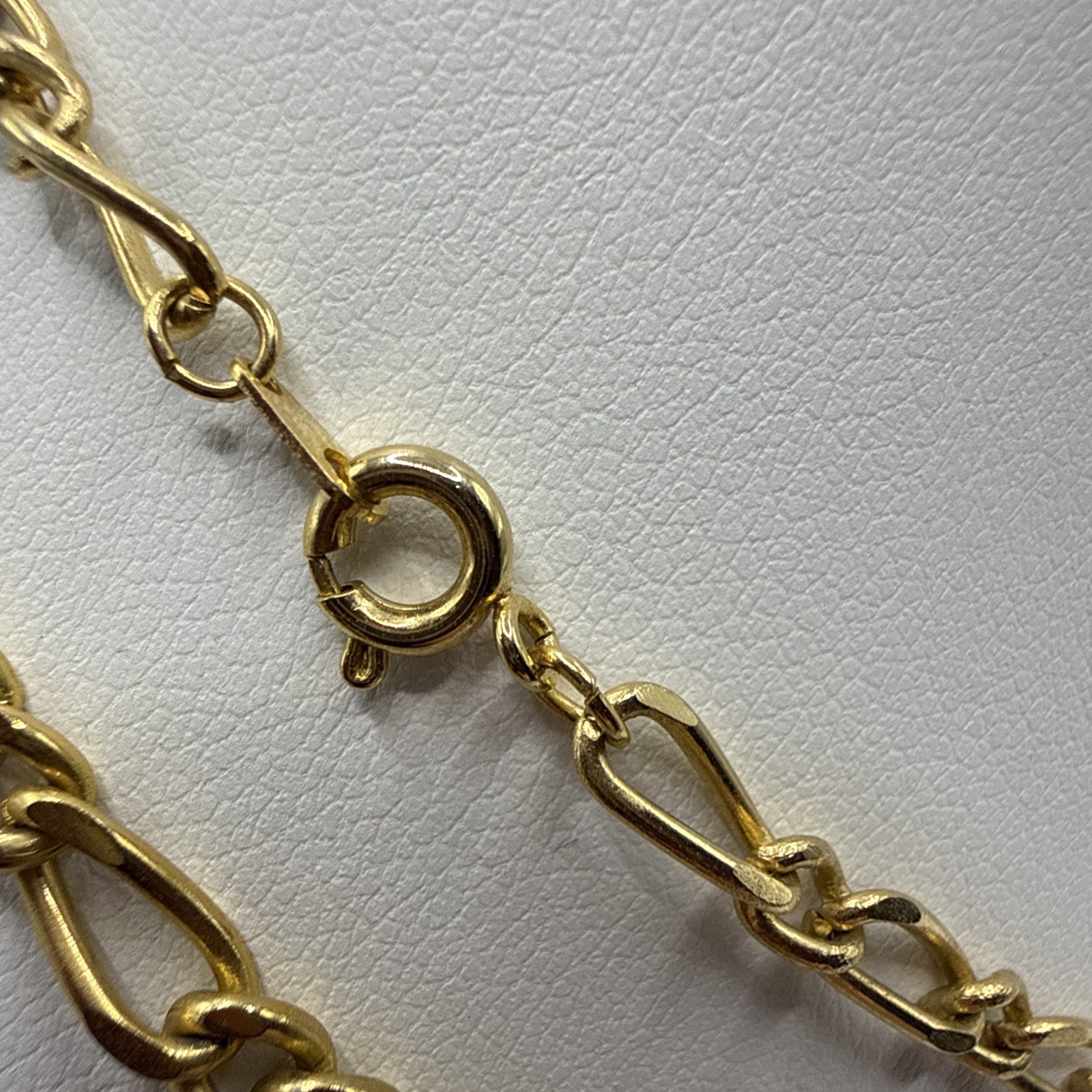 Vintage Gold Tone Figaro Chain Necklace Set -Approx. 9″ and 12″ lengths