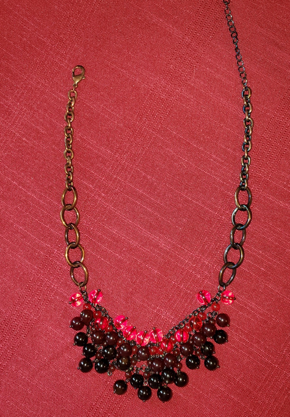 Vintage Beaded Cluster Necklace Coldwater Creek Lush Berries