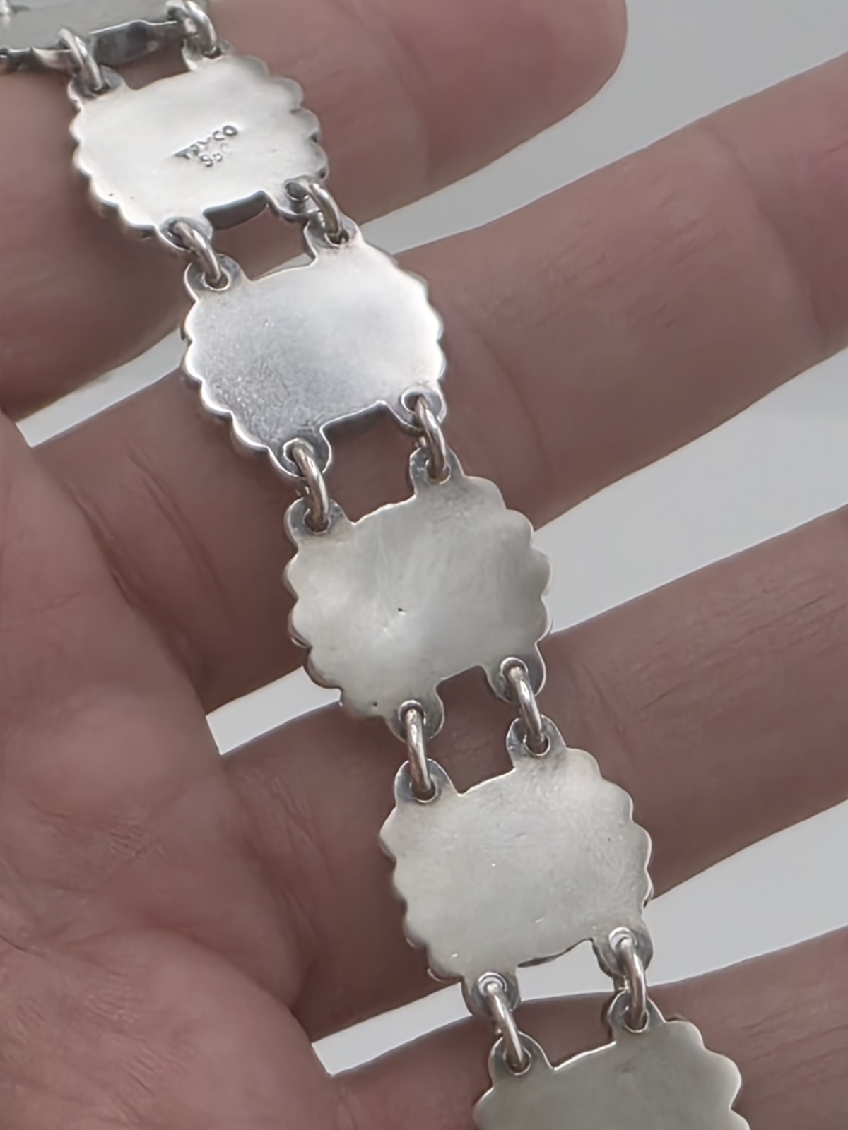 VTG 980 Sterling Silver Taxco SEA Shell Bracelet