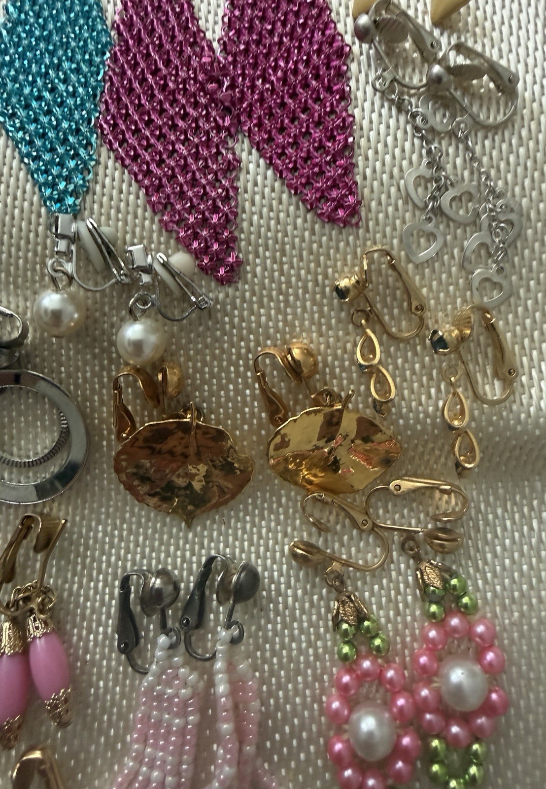 Vintage To Now Lot Of 26 PRs Clip On Earrings Lightweight Dangle Multiple Colors
