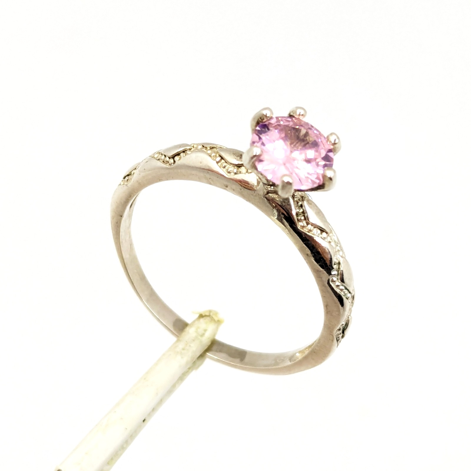 Vintage Luxury RING Silver 925 with Chic Bright Stone -size: 7.75US (17.5mm)| #8