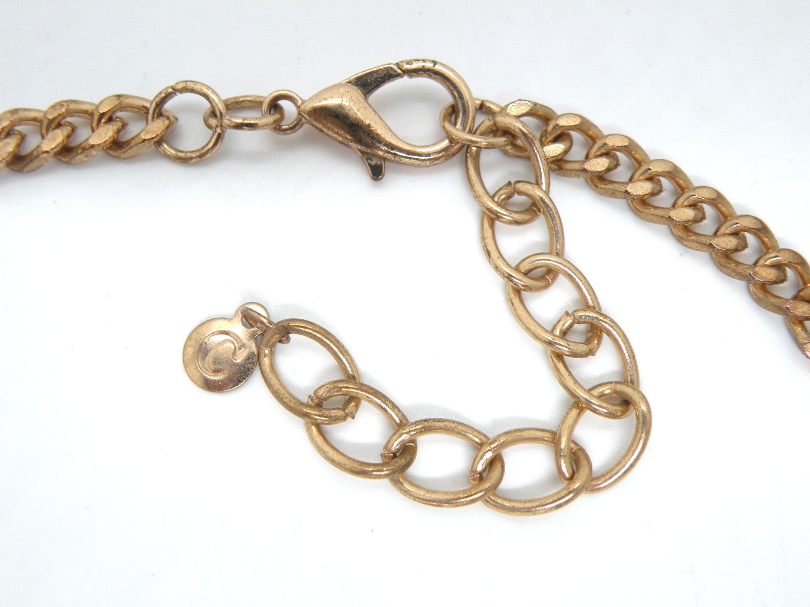 Vtg C Signed Chunky Ballroom Tassel Statement Gold Jewelry Bollywood Necklace
