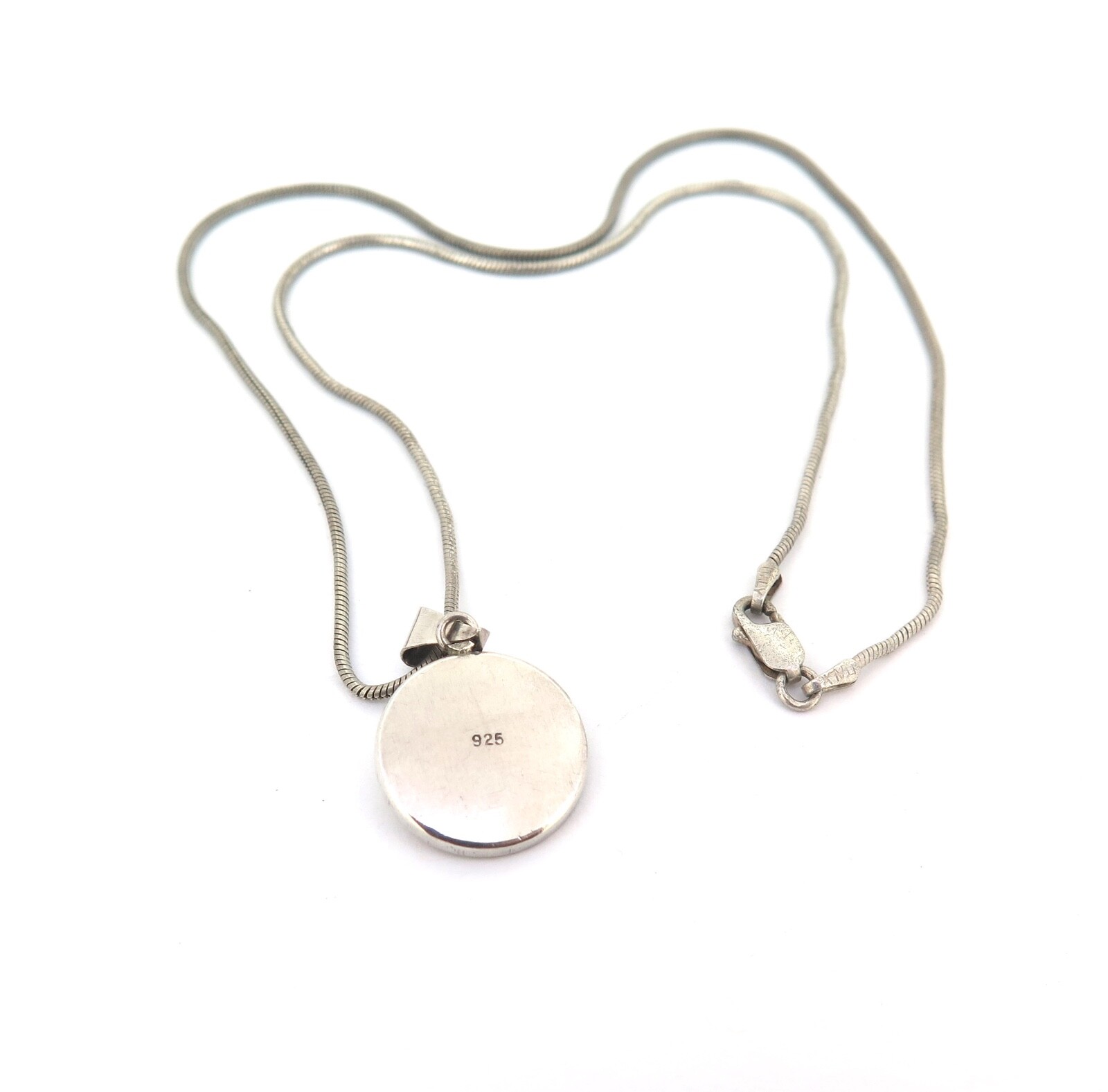 .Vintage Sterling Silver Shiva Shell Necklace Length 45 cm 7.3g