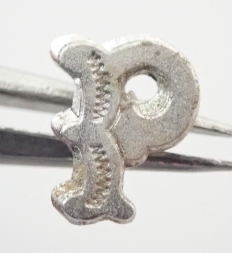 Vintage Art Deco Sterling Signet Initial Letter “P” Emblem for Ring NOS Parts