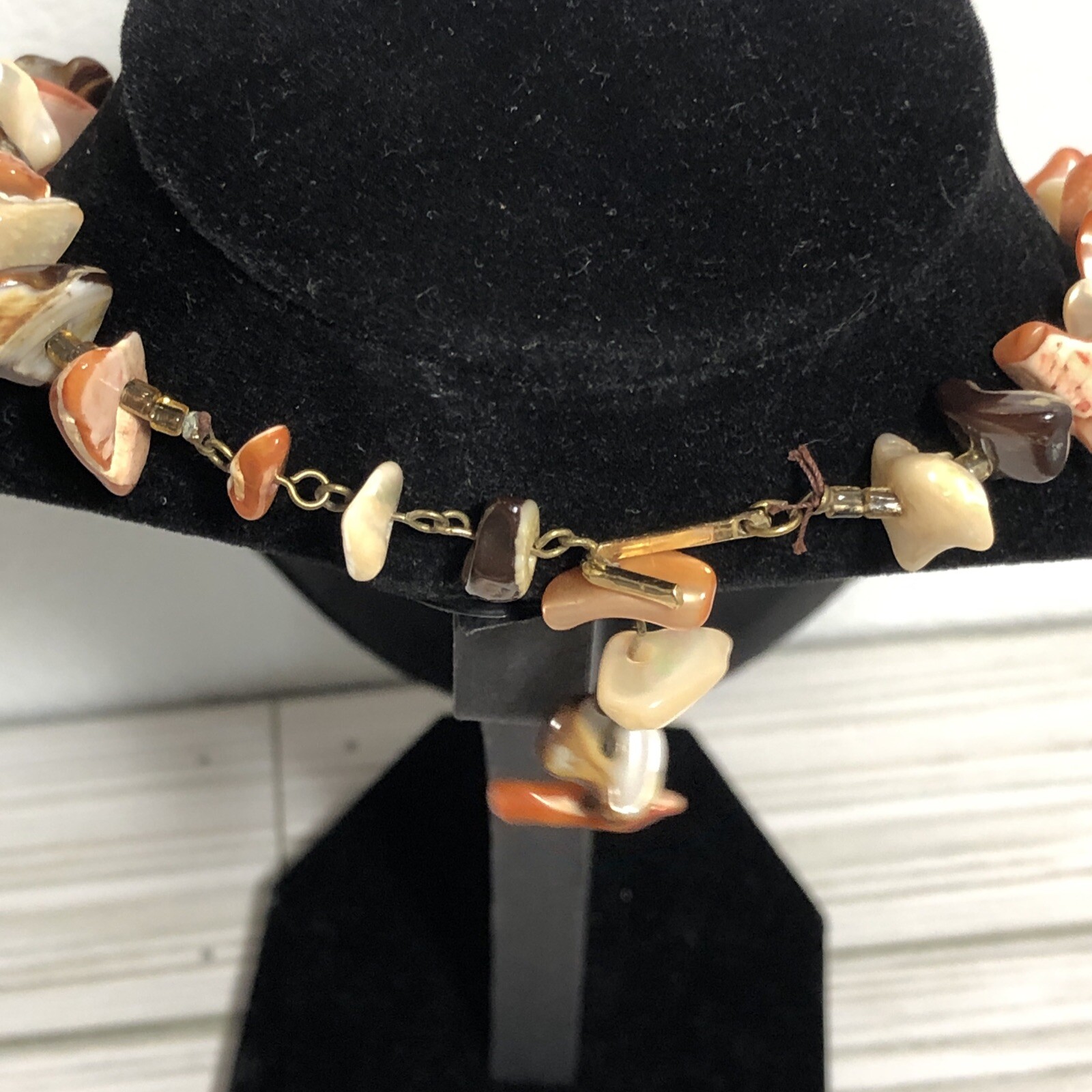 VTG Hawaiian Beach Natural Shell Necklace Bracelet lot MOP White Summer Core