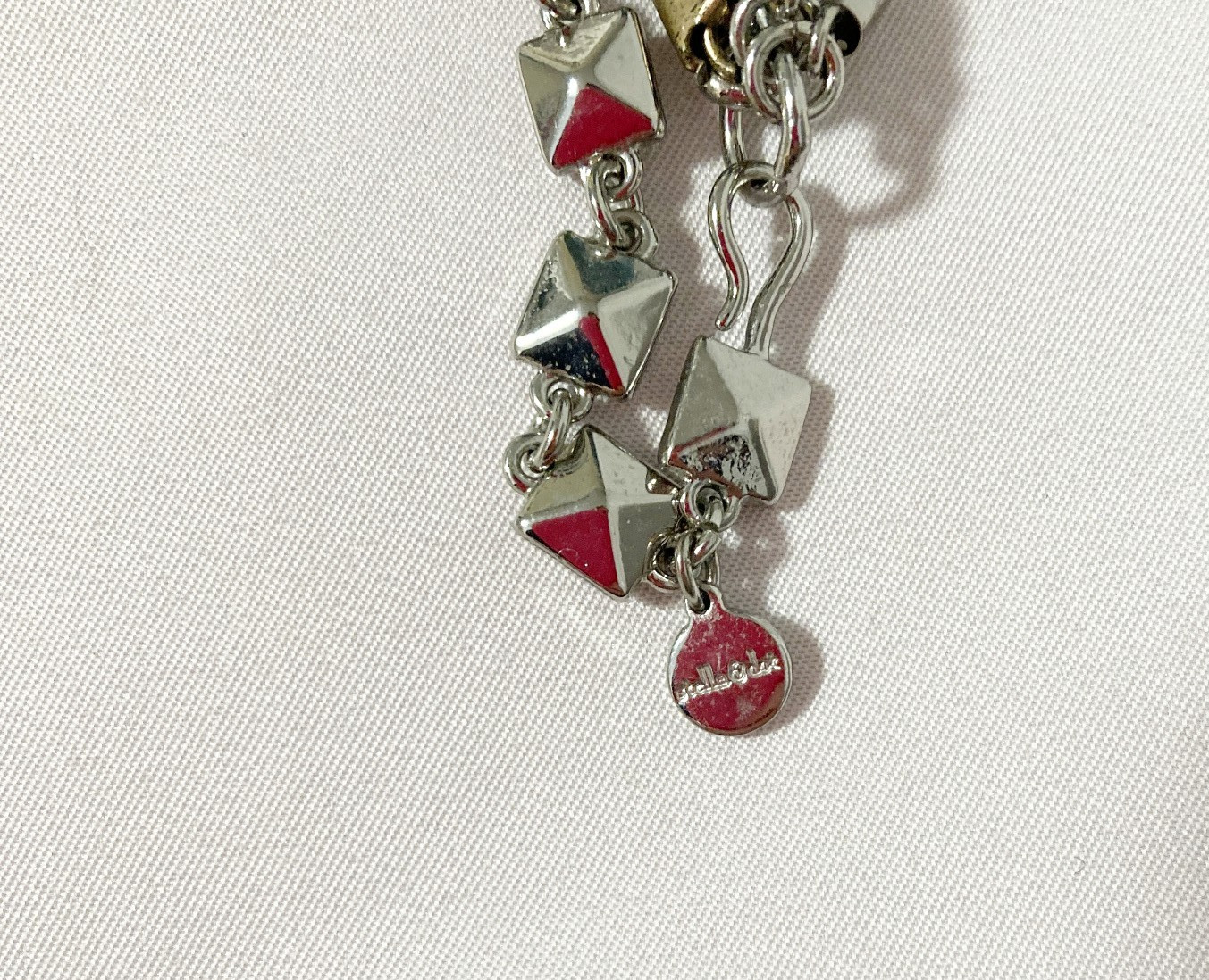 Stella & Dot Mixed Media Layered Necklace Rhinestone Metal