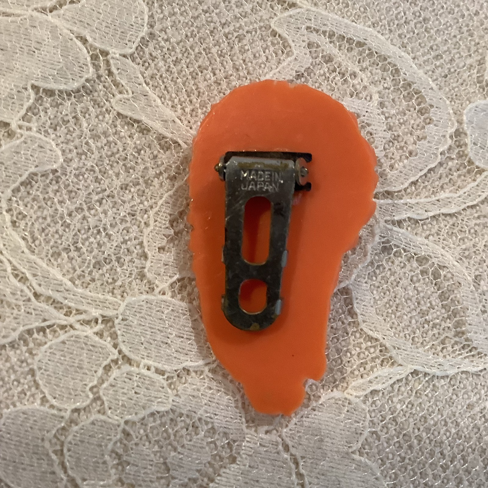 sold Individually – Vintage ornate scarf clips Celluloid metal – Details Below!