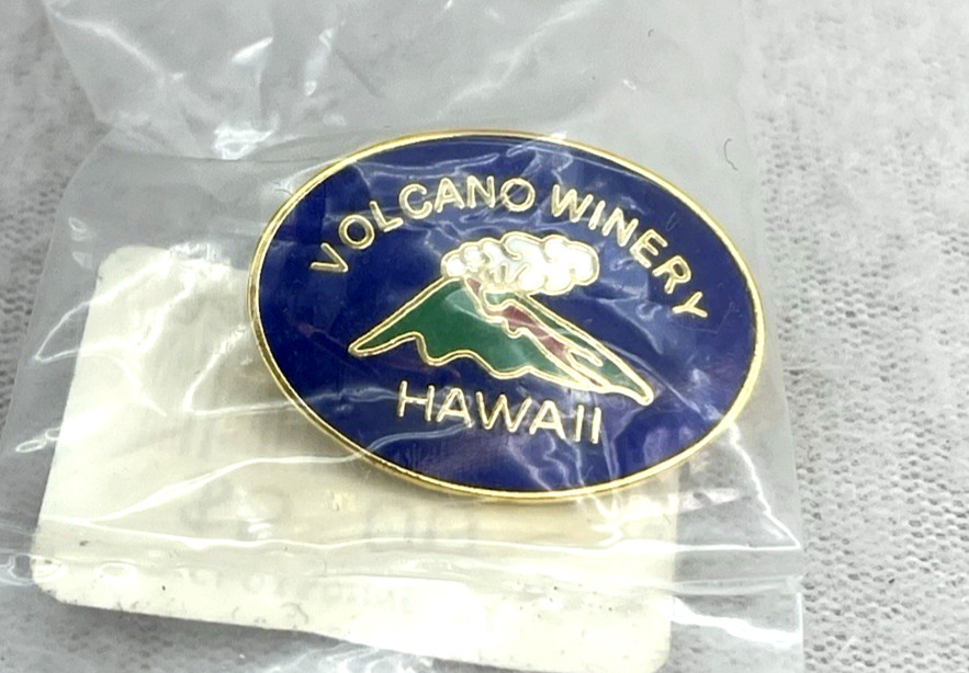 Volcano Winery Hawaii Enamel Pin Lapel Badge Souvenir Collectible