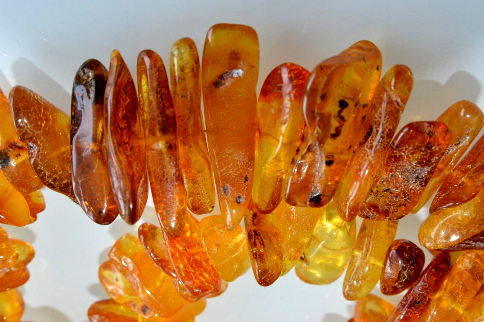 68gr RUSSIAN SOVIET BALTIC AMBER BEAD NECKLACE 琥珀 BRACELET STONE PENDANT EARRING