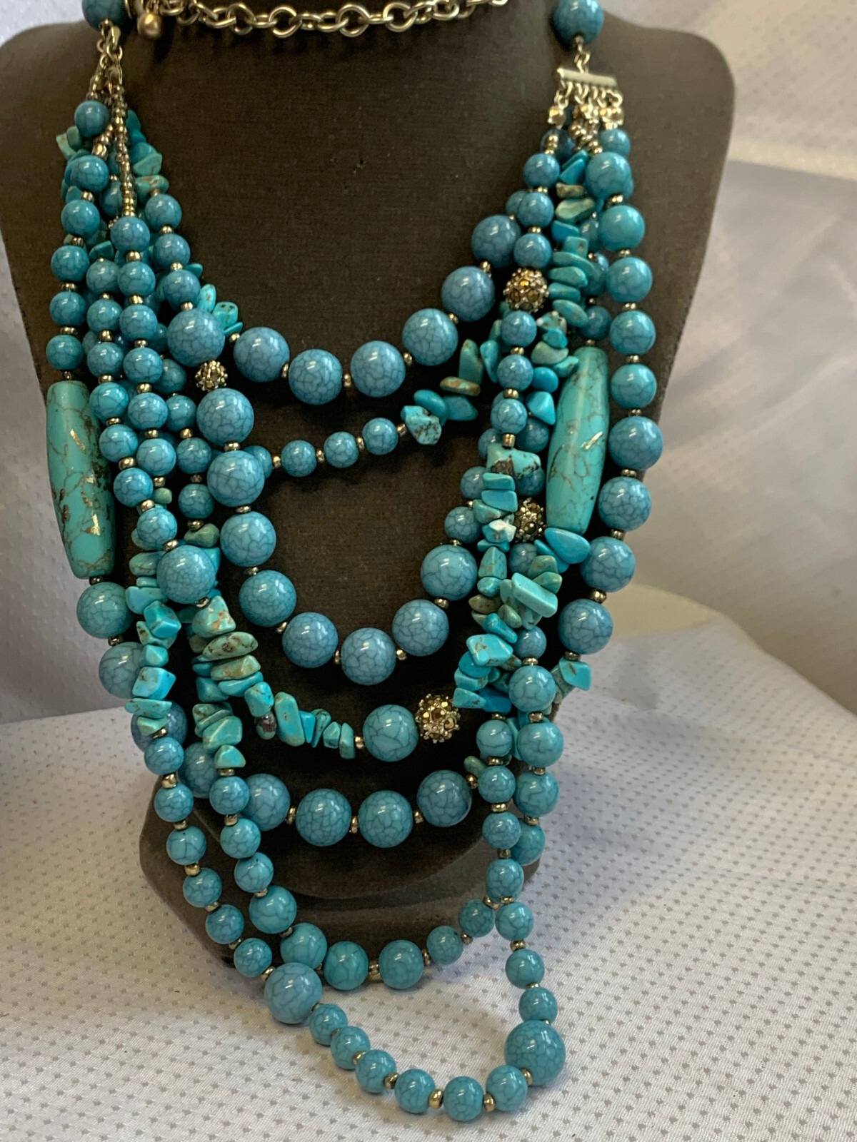 Chico’s Costume Jewelry Lot Necklaces Beaded Earthtones Layering Pieces