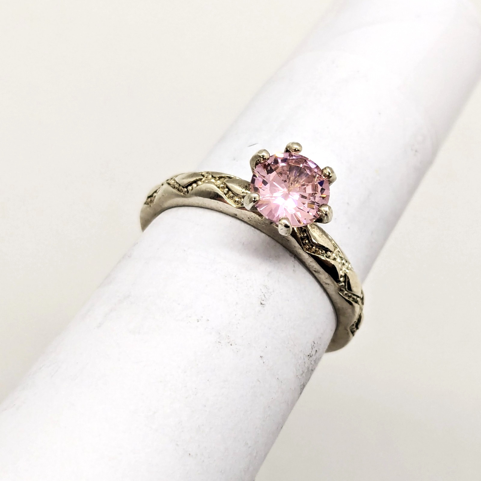 Vintage Luxury RING Silver 925 with Bright Stone -size: 7.75US (17.5mm) | UA #8