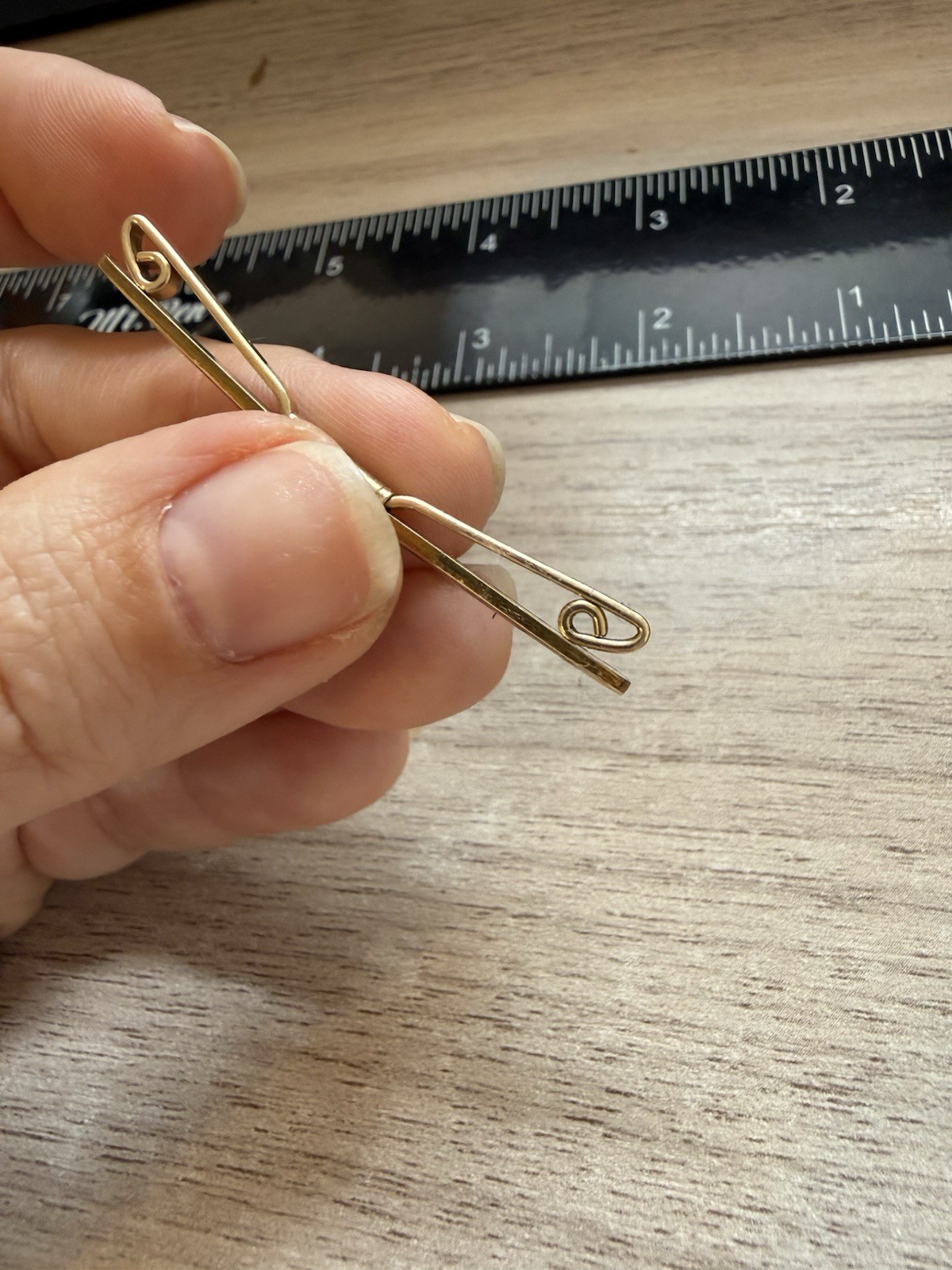 Vintage Hadley 12K Gold Filled Collar Bar Pin Mens Formal Accessory 2 Inch
