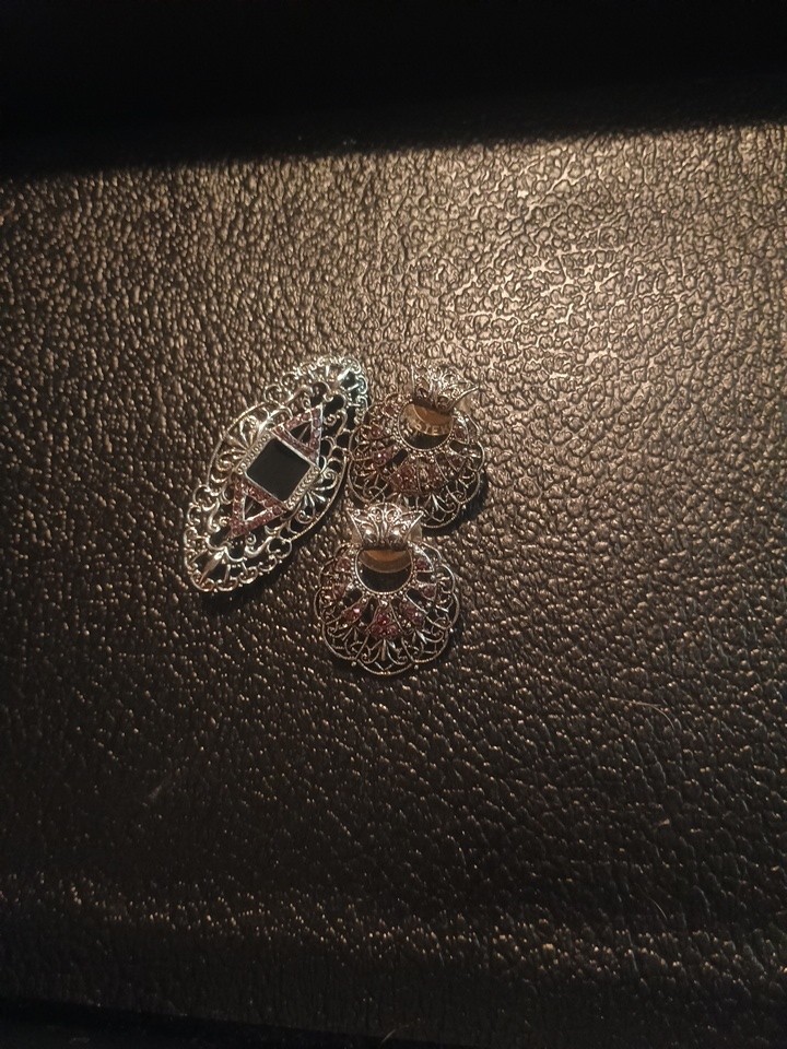 Vintage Earrings And Brooch