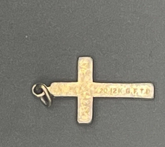 Small Cross Pendant 1/20 12 K Gold-Filled 3/4 ” L 1/4 ” W
