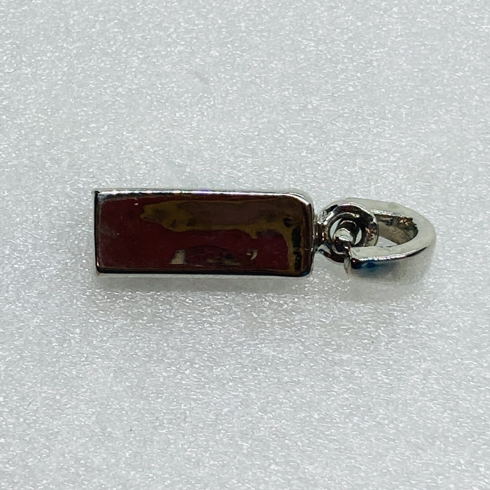 Vintage 1980s Gemstone Necklace Pendant Cube Three Color Stones 23