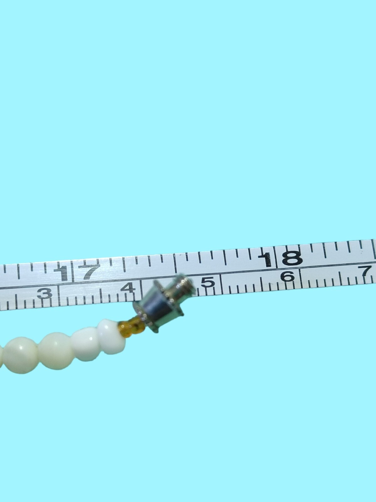 Vintage Mother Of Pearl MOP Round Disc Necklace Collar 17.5in
