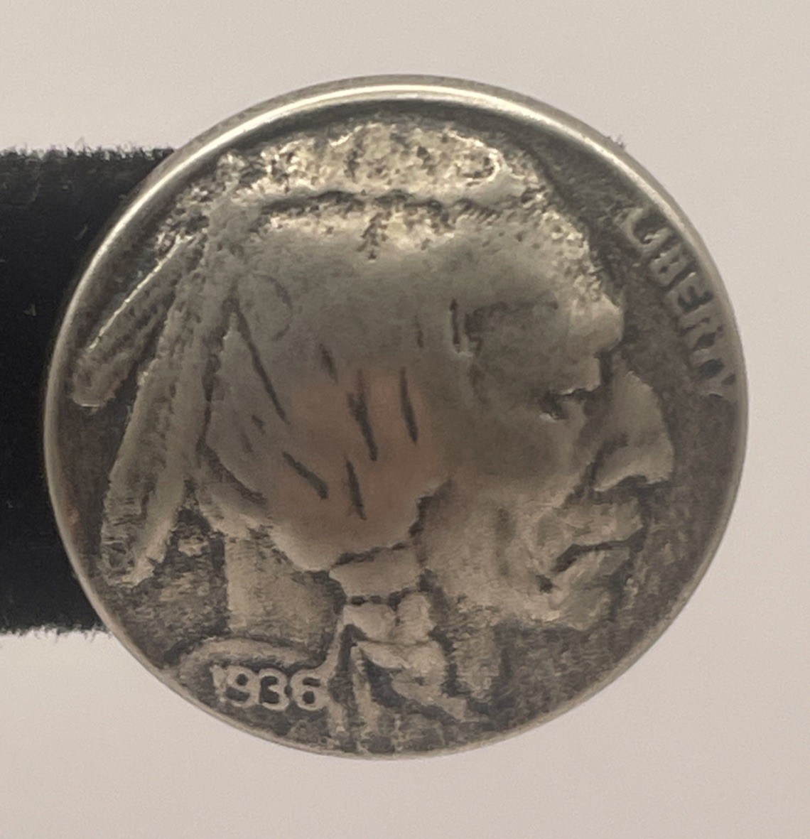Vtg 1936 Indian Head/Buffalo Nickel Pierced Earrings Coins