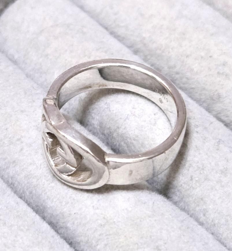 GUCCI Interlocking G SV925 Ring, Size 12 (approx.), 43777