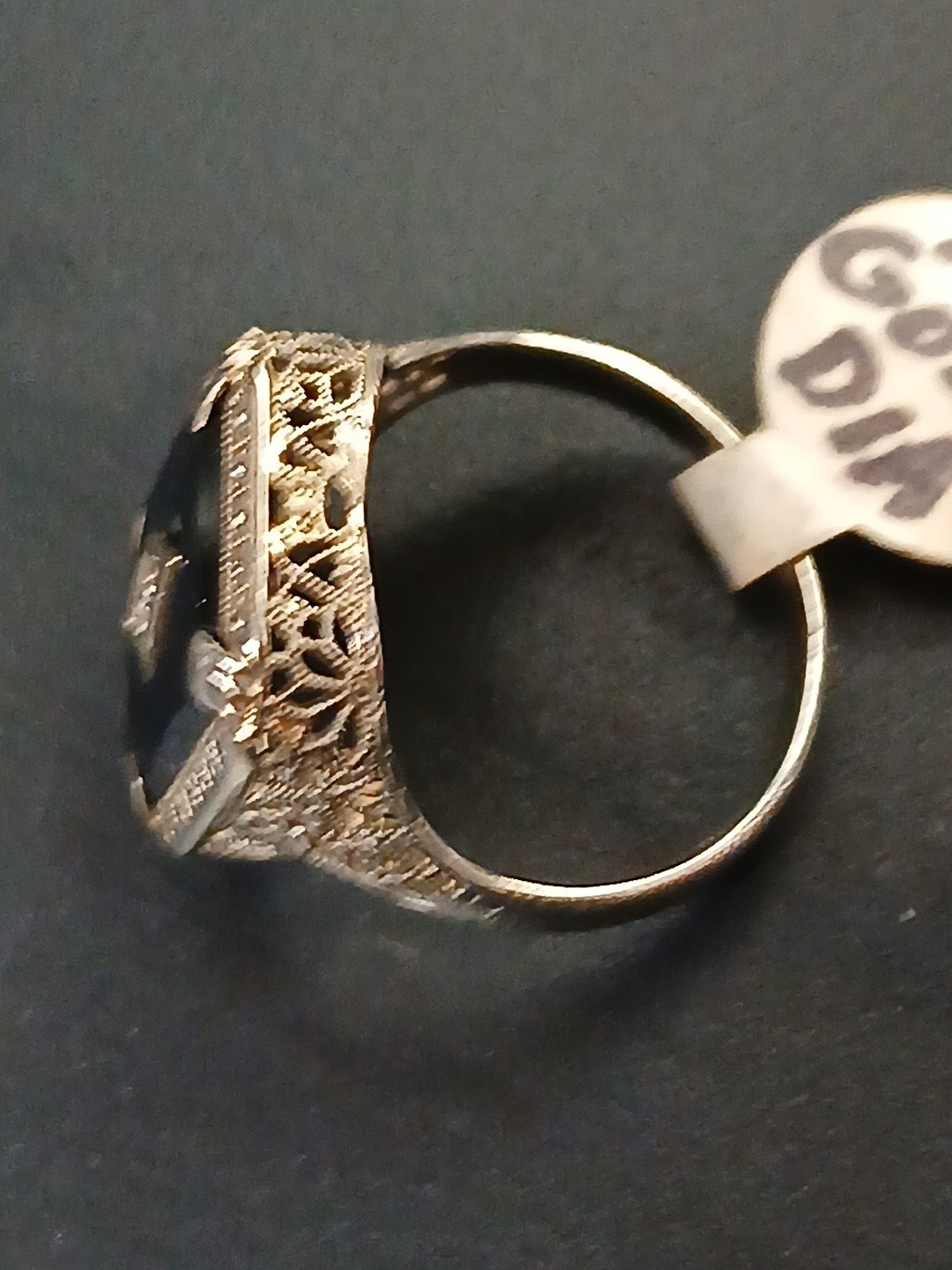 14k White Gold Vintage Ring. Size 5