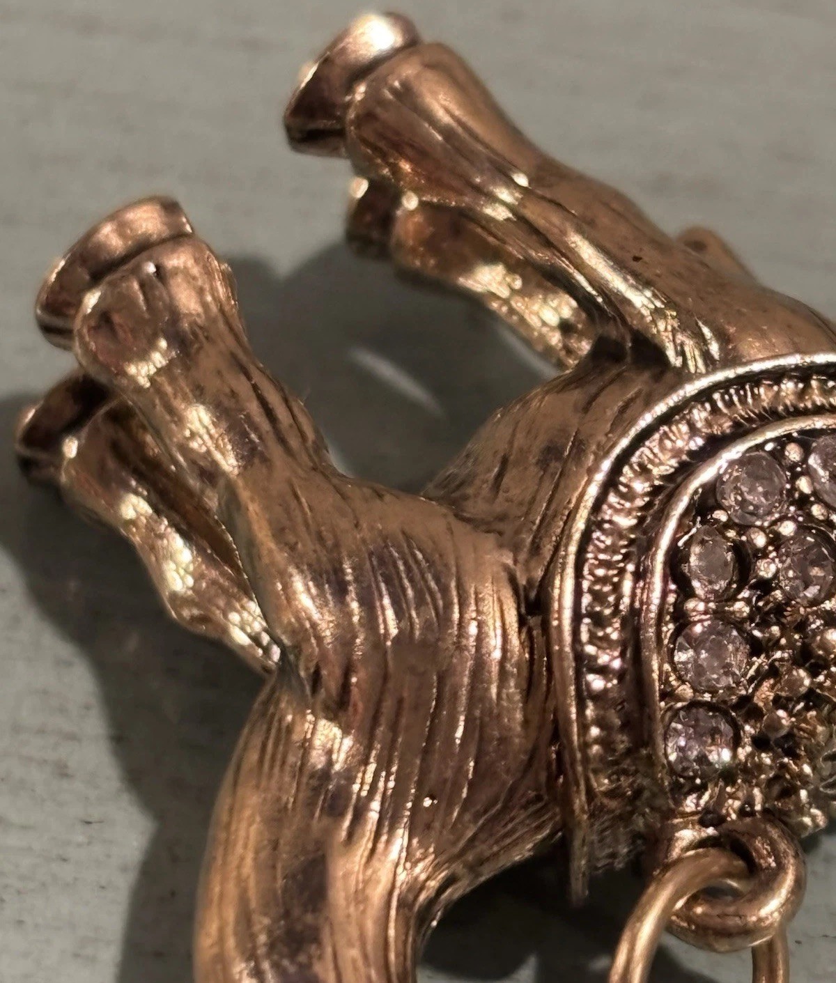Egyptian Camel Pendant Charm Rhinestone Egypt Desert Vintage *chain Not Included