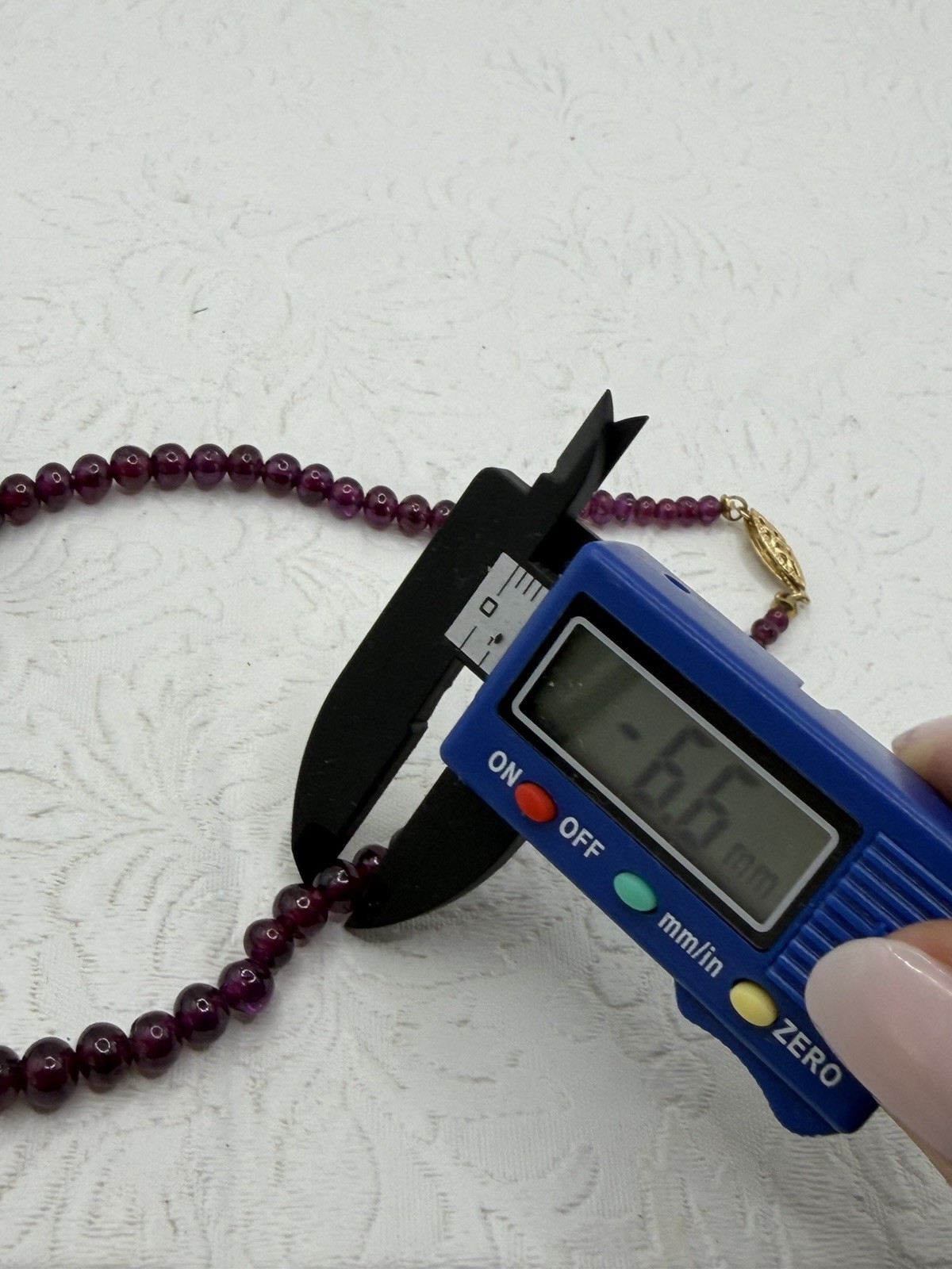 14k Yellow Gold Clasp Deep Dark Purple Amethyst Hand Knotted Strand Necklace