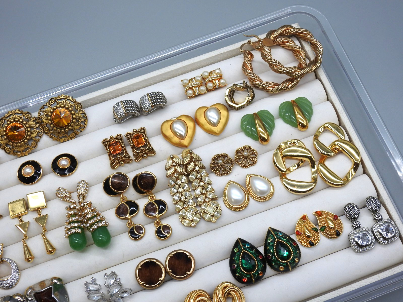 Vintage Now Lot Chunky Statement Earrings Dangle 80’s Costume Enamel Post