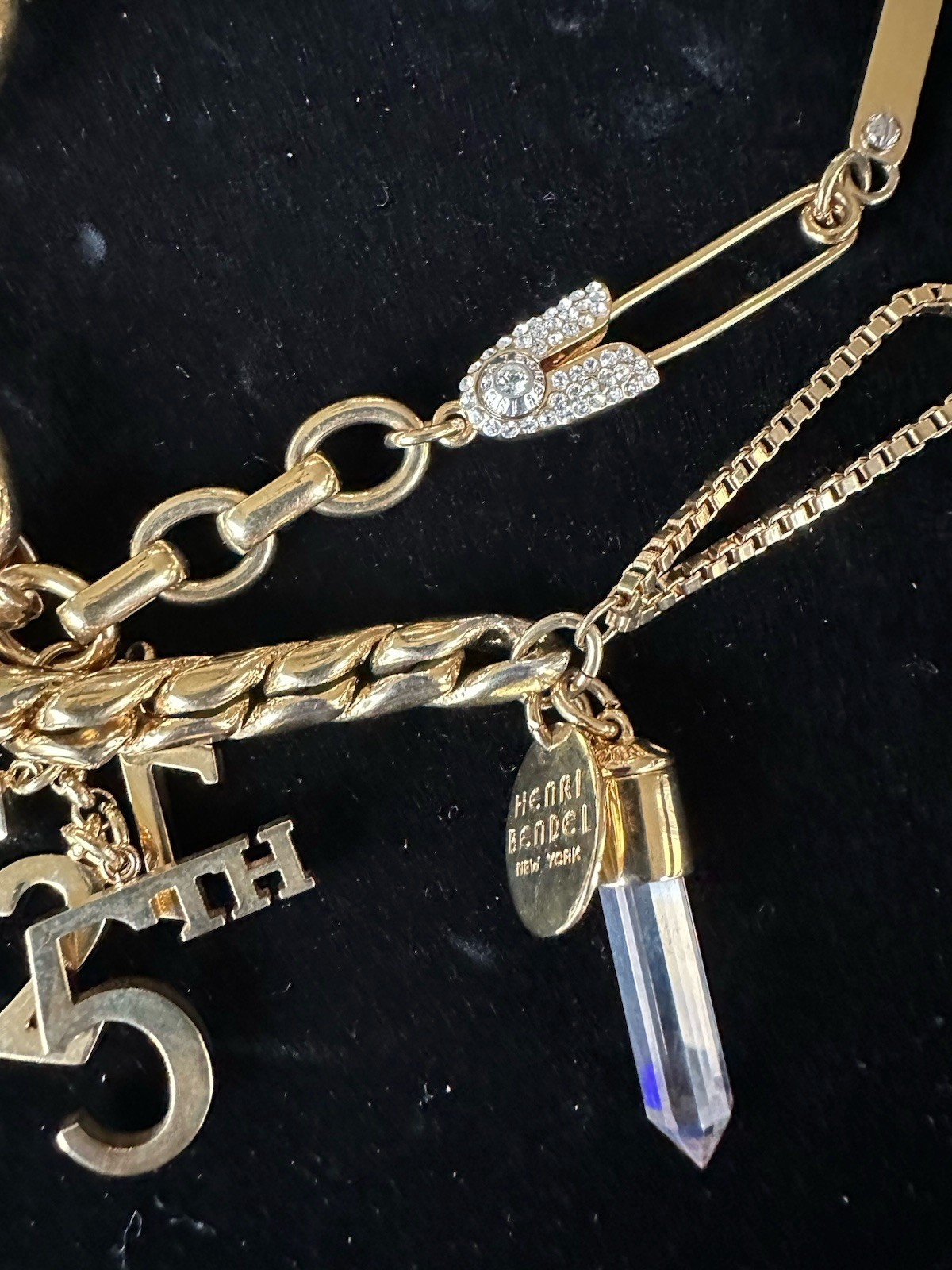 Vintage Rare HENRI BENDEL Gold Beaded 1980’s Gold Tone Long or Layered Necklace