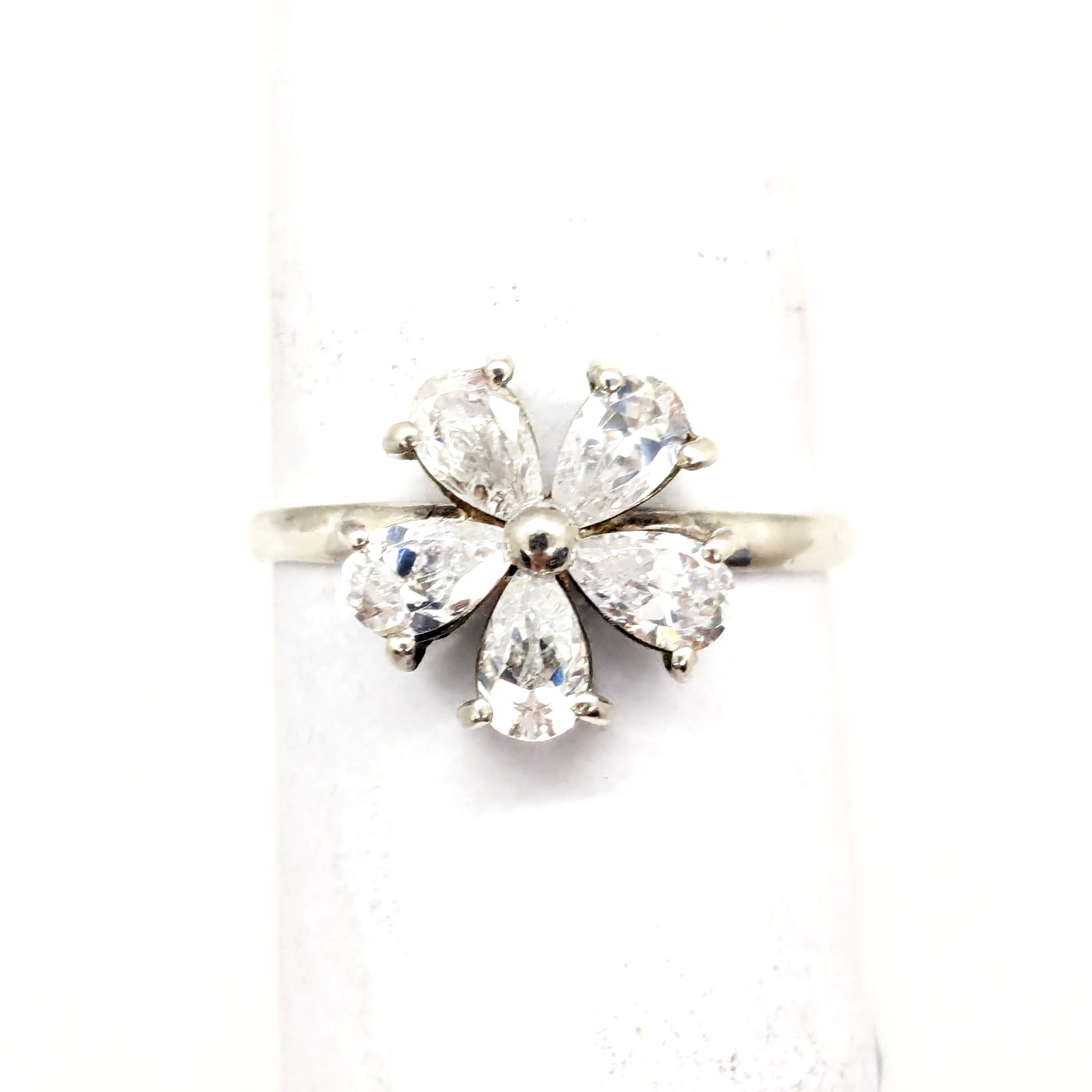 Vintage Elegant RING Silver 925 with Bright Stones -size: 7US (17mm) | UA #111