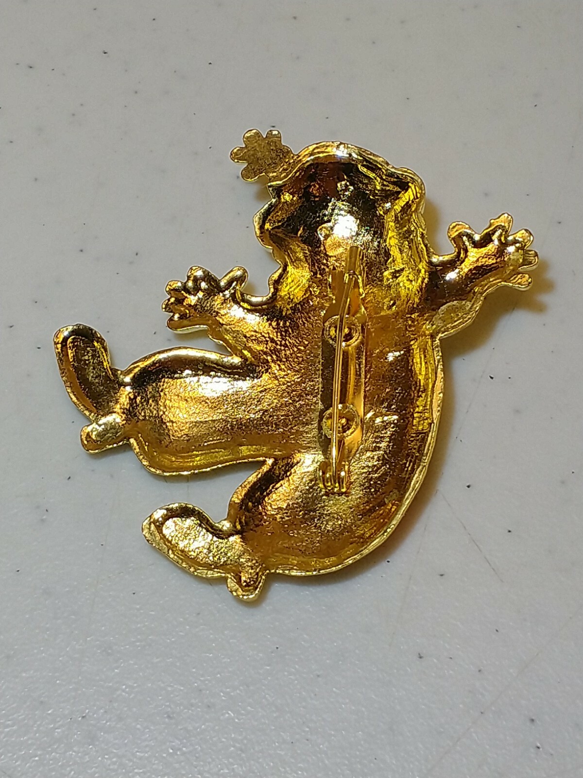 NOS Gold Tone Clown Pin Brooch with Red Blue Green Purple Yellow White Enamel
