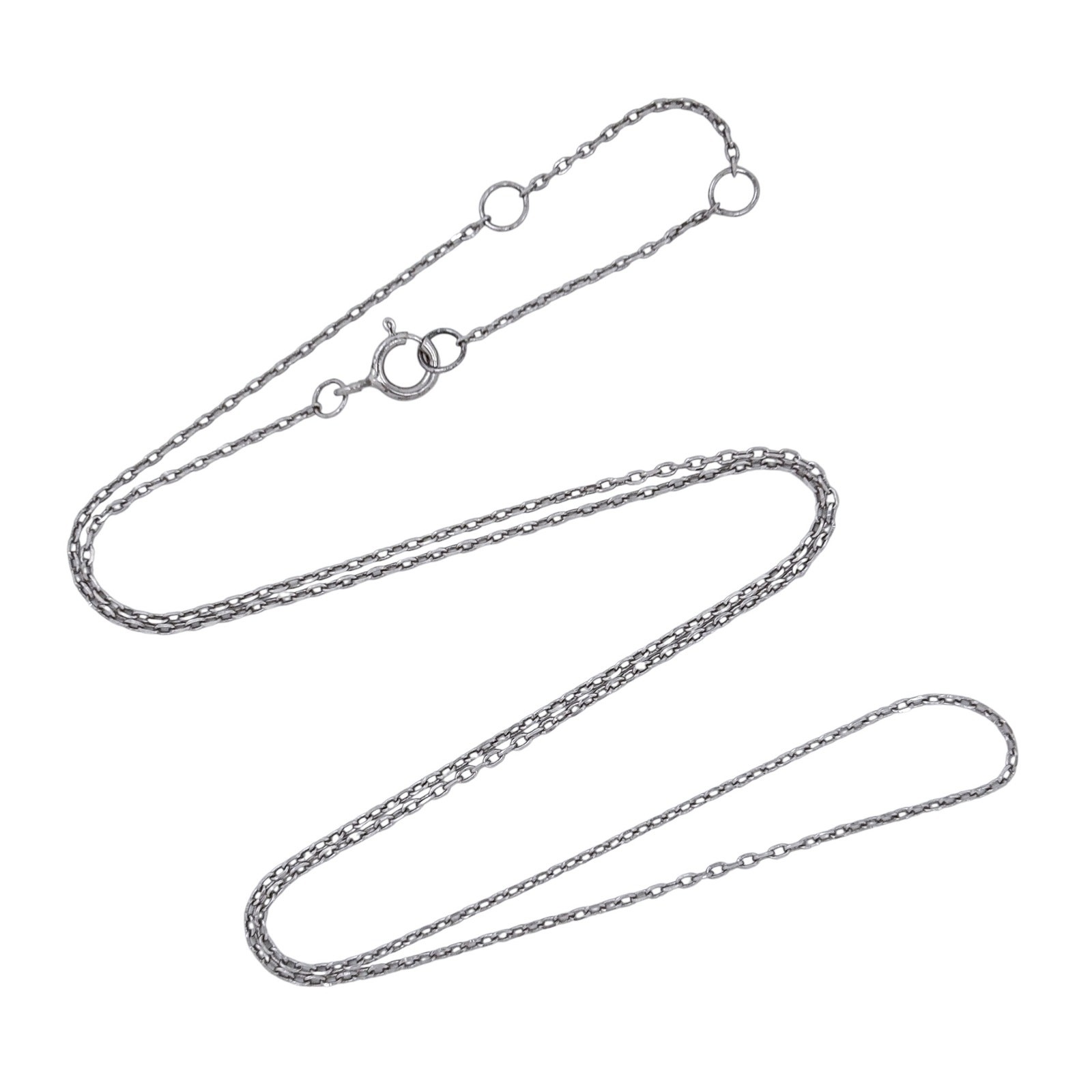 Vintage Sterling Silver 925 0.9mm Cable Chain Necklace 16″-17″-18″