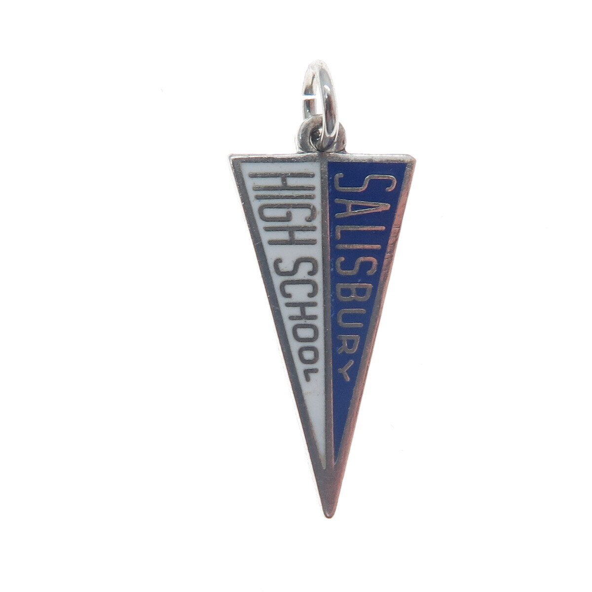 ART’S ELEGANCE Sterling Silver Vintage Enamel Salisbury High School Mini Pendant