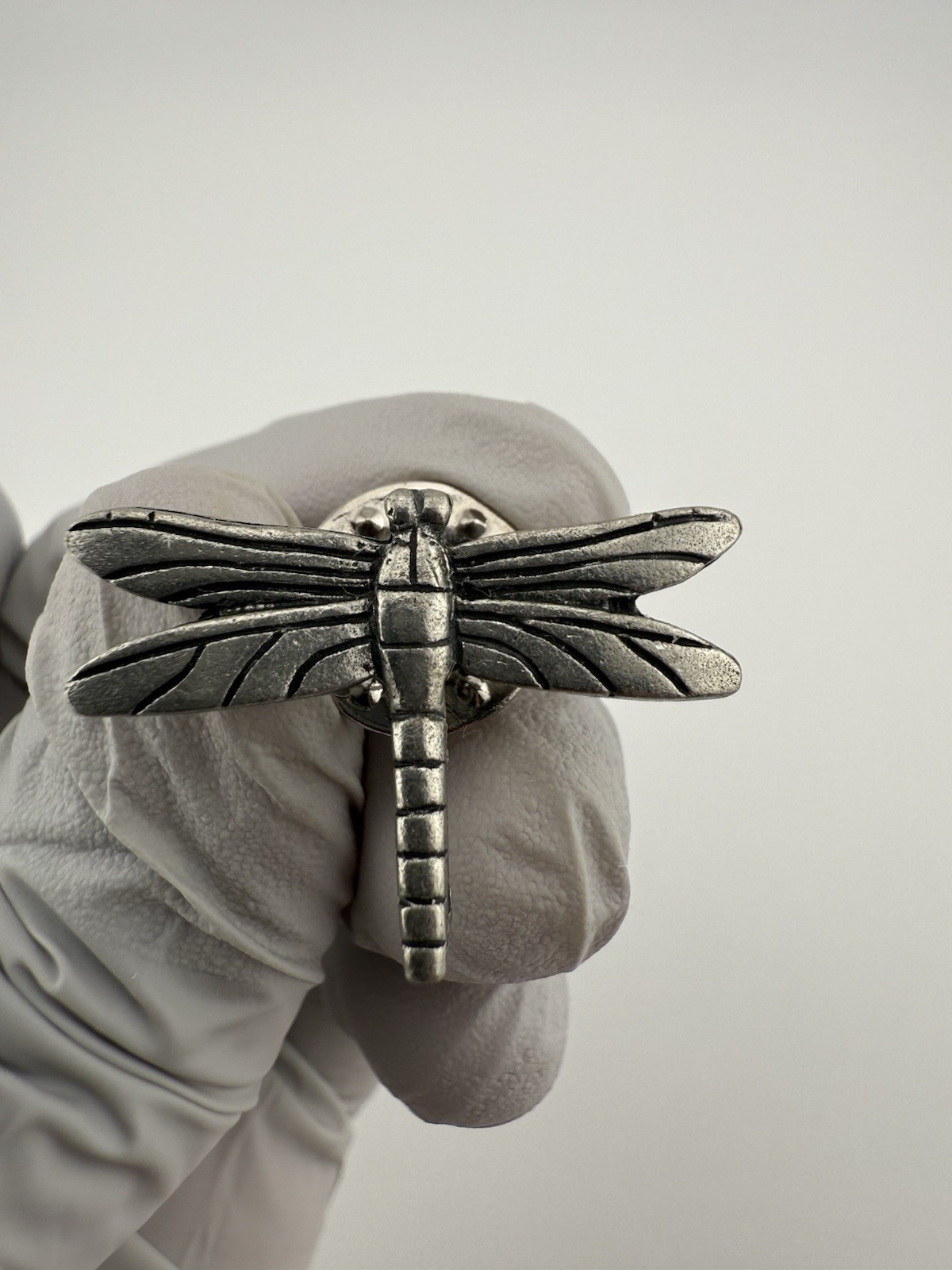 VTG Small Dragon Fly Pewter? Lapel Pin by Clift