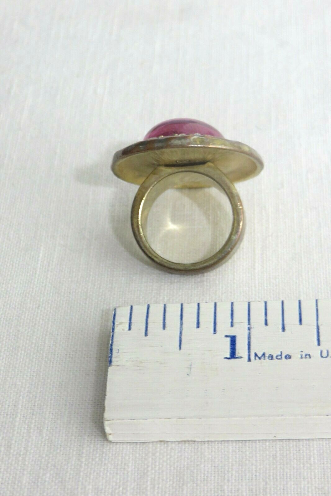 HSN SCASSI-CN Hammered Rim Pinkish Centered Gem Stunning! Lot 1526 lisasfinds