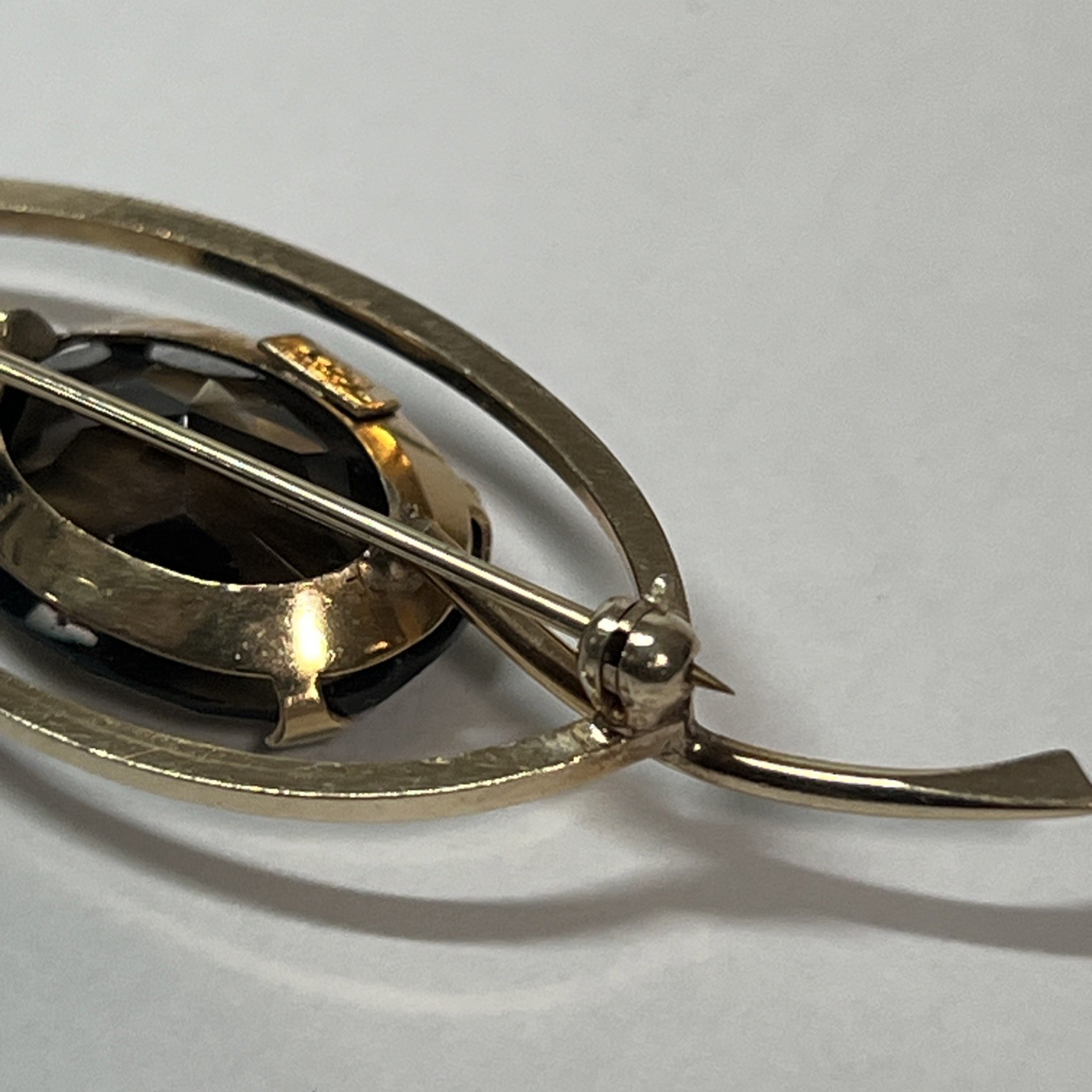 VIntage Jewelry 4 WINARD Faceted Smokey Topaz Leaf Brooch 12KT Gold Filled