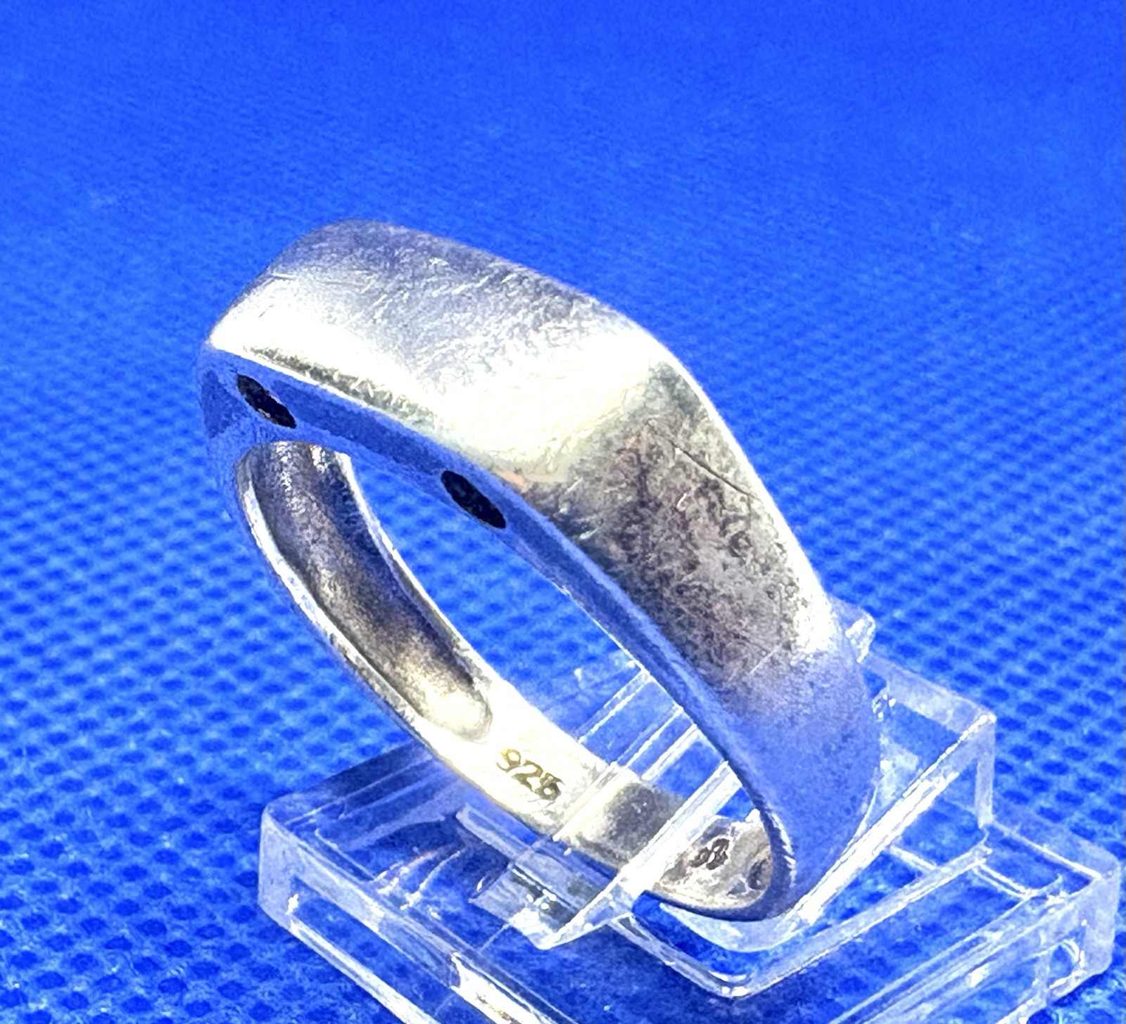 A28 Minimalistic Modernist 925 Silver Ring 3.69g Size 10 Vintage 1960s USA