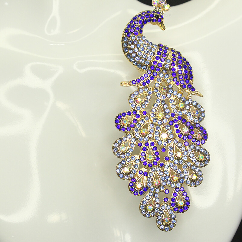 Women’s Luxurious Peacock Brooch Rhinestone Animal Brooch Accessories